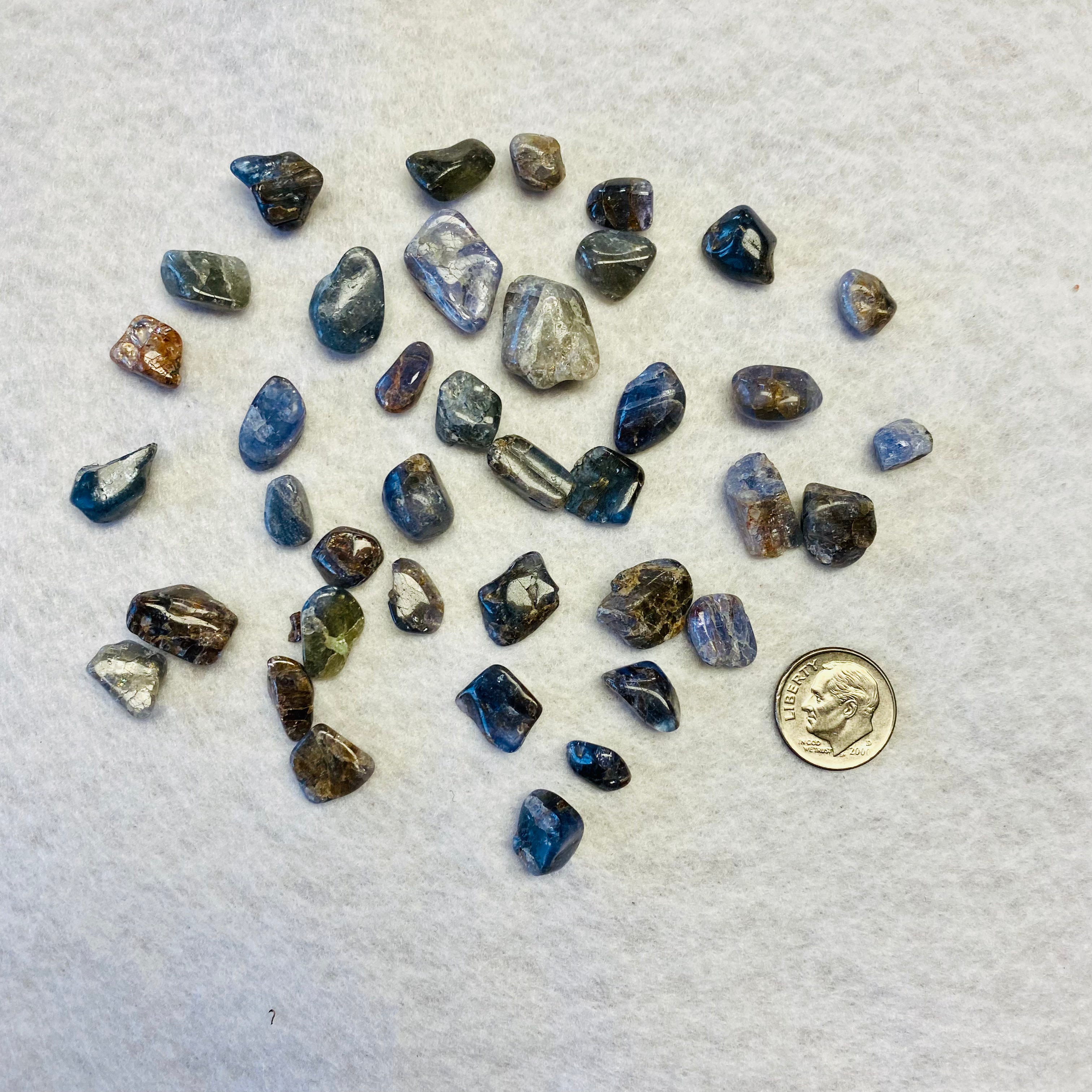 Tanzanite tumble stone Mountain Mineral Market